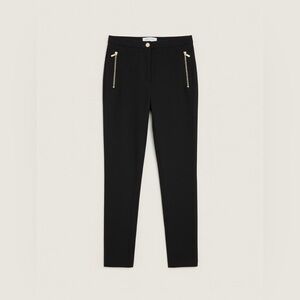 Calvin Klein Black Skinny Pants with Gold Zippers